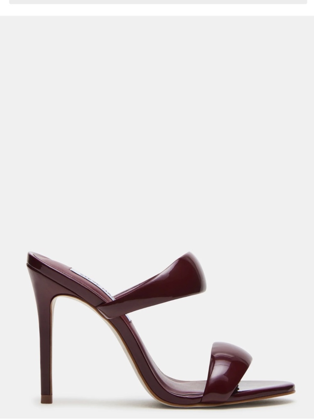 Steve Madden Burgundy Patent Double-Band Stiletto Slides - Picture 6 of 8